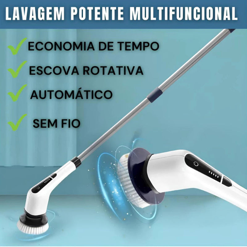MegaClean Esfregão Elétrico 9 em 1 - Limpa tudo
