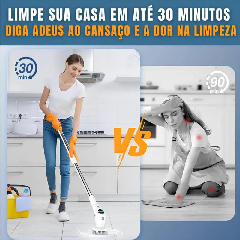 MegaClean Esfregão Elétrico 9 em 1 - Limpa tudo