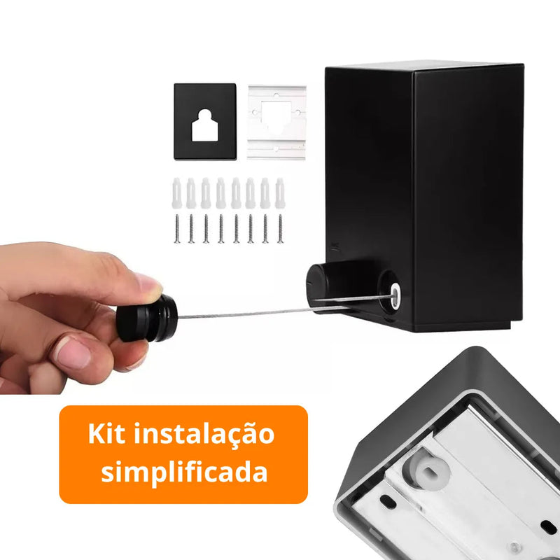 Varal Retrátil Invisível de Aço inox - Praticidade ao seu alcance