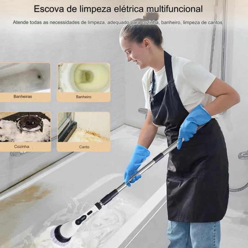 MegaClean Esfregão Elétrico 9 em 1 - Limpa tudo