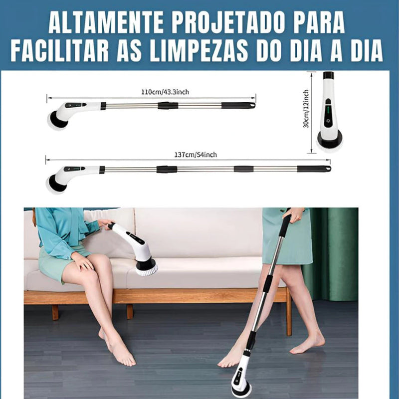MegaClean Esfregão Elétrico 9 em 1 - Limpa tudo